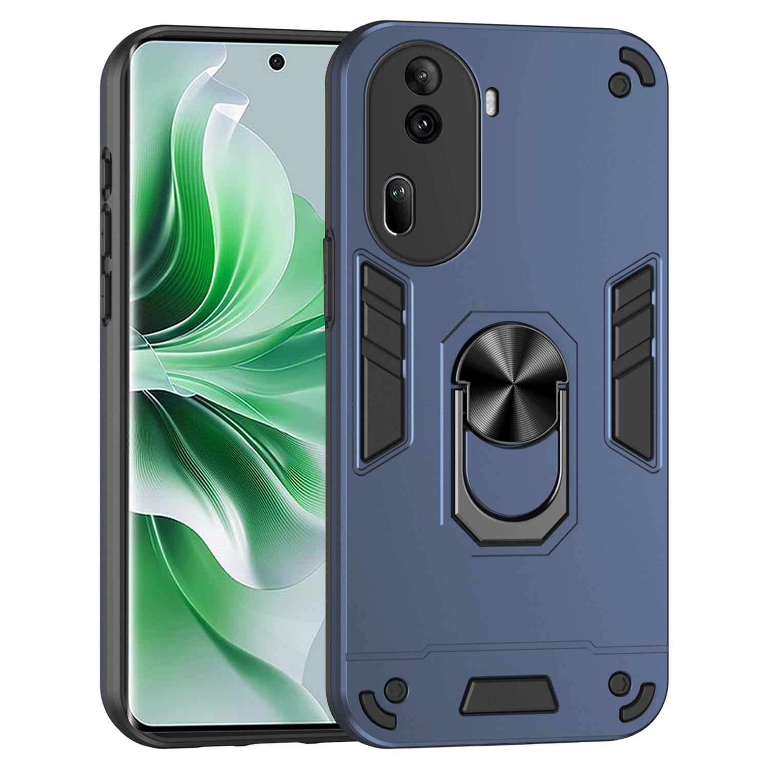 For Oppo Reno11 Pro 5G (Global) Case Ring Kickstand Anti-fall Phone Cover Supports Magnetic Car Mount For Oppo Reno11 Pro 5G (Global) Case Ring Kickstand Anti-fall Phone Cover Supports Magnetic Car Mount